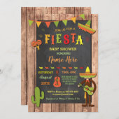 Fiesta Baby Shower Party Cactus Fun Mexican Invite Einladung (Vorne/Hinten)