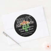 Fiesta Baby Shower Personalisiert Hot Sauce Classi Runder Aufkleber (Umschlag)