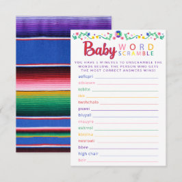 Fiesta Baby Word Scramble Game Colorful Card Begleitkarte
