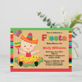 Fiesta Babydusche Einladung (Stehend Vorderseite)