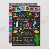 Fiesta Babydusche Einladung (Vorne/Hinten)