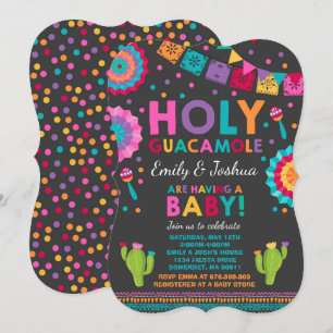 Fiesta Babydusche Einladung Heiliges Guacamole Par
