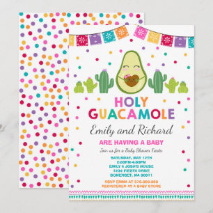Fiesta Babydusche Einladung Heiliges Guacamole Par