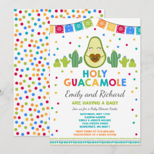 Fiesta Babydusche Einladung Heiliges Guacamole Par