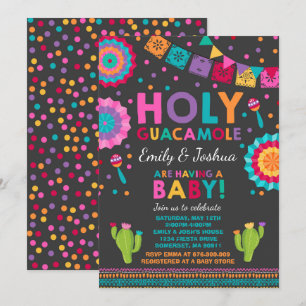 Fiesta Babydusche Einladung Heiliges Guacamole Par
