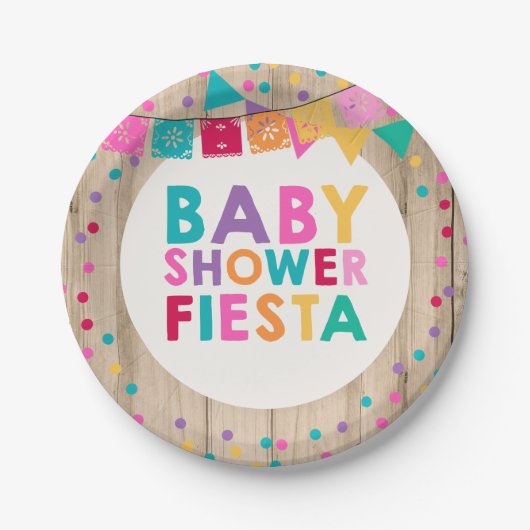 Fiesta Babydusche Papierplatte Mexican Baby Dusche Pappteller (Vorderseite)