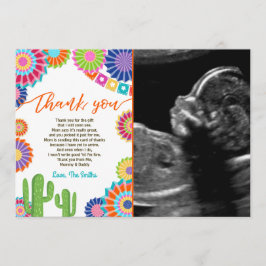 Fiesta-Babyparty danken Ihnen, mexikanischen Dankeskarte