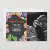 Fiesta-Babyparty danken Ihnen, mexikanischen Dankeskarte (Vorderseite)