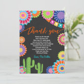 Fiesta-Babyparty danken Ihnen, mexikanischen Dankeskarte (Stehend Vorderseite)