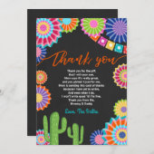 Fiesta-Babyparty danken Ihnen, mexikanischen Dankeskarte (Vorne/Hinten)