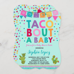 Fiesta-Babyparty-Einladungtaco-Kampf ein Baby Einladung
