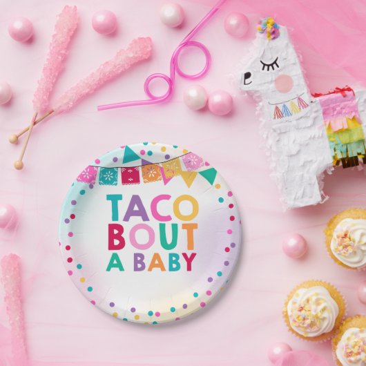 Fiesta-Babyparty-Pappteller 7" Taco-Kampf ein Baby Pappteller (Party)