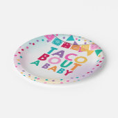 Fiesta-Babyparty-Pappteller 7" Taco-Kampf ein Baby Pappteller (Schrägansicht)
