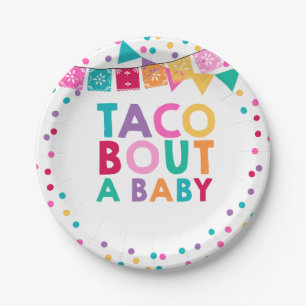 Fiesta-Babyparty-Pappteller 7" Taco-Kampf ein Baby Pappteller