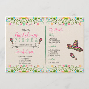 Fiesta bachelorette mit Einladung zur Tour