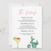 Fiesta Bachelorette Wochenende Einladung (Rückseite)