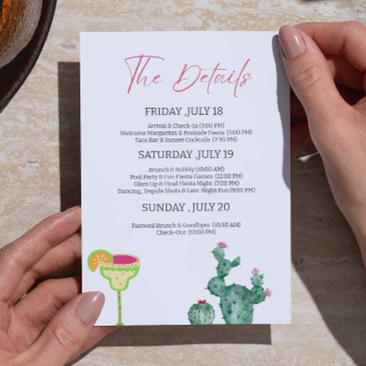 Fiesta Bachelorette Wochenende Einladung