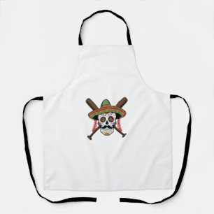 Fiesta Baseball Sugar Skull Design Schürze