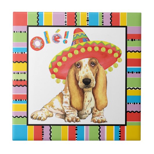 Fiesta Basset Fliese (Vorderseite)