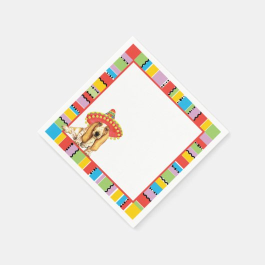 Fiesta Basset Serviette (Ecke)