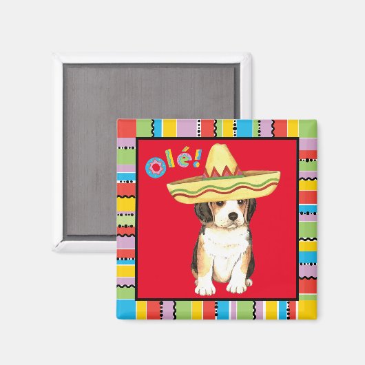 Fiesta Beagle Magnet (Vorderseite/Rückseite)