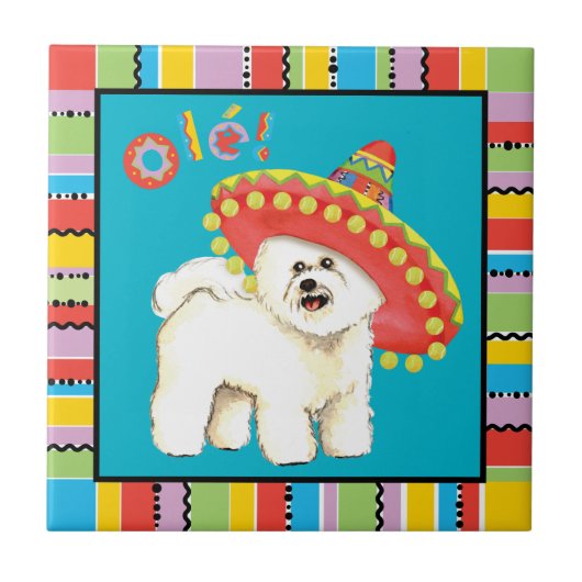 Fiesta Bichon Fliese (Vorderseite)