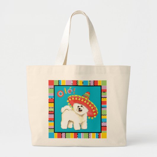 Fiesta Bichon Jumbo Stoffbeutel (Vorne)
