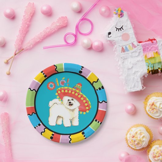 Fiesta Bichon Pappteller (Party)