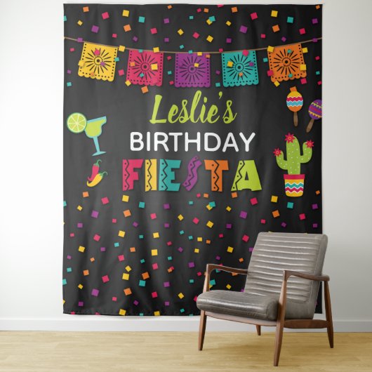Fiesta Birthday Backdrop Wandteppich (Beispiel)