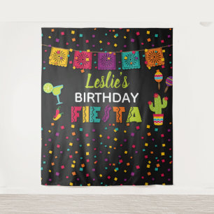 Fiesta Birthday Backdrop Wandteppich