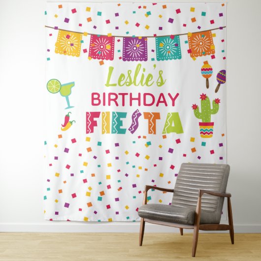 Fiesta Birthday Backdrop - WH Wandteppich (Beispiel)
