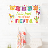 Fiesta Birthday Banner - Weißer Hintergrund (Insitu)