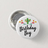Fiesta Birthday Boy Button (Vorne & Hinten)
