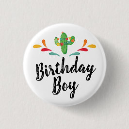 Fiesta Birthday Boy Button
