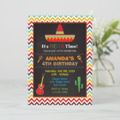 Fiesta Birthday Einladung (Stehend Vorderseite)