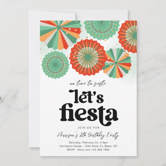 Fiesta Birthday Einladung (Vorderseite)