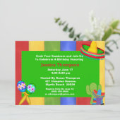 Fiesta Birthday Einladung (Stehend Vorderseite)
