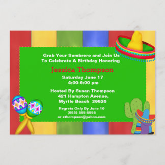 Fiesta Birthday Einladung