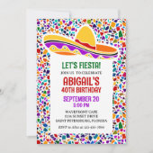 Fiesta Birthday Einladung (Vorderseite)