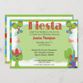Fiesta Birthday Einladung (Vorne/Hinten)