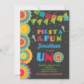 Fiesta Birthday Einladung Fiesta Fun Turning Uno (Vorderseite)