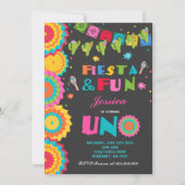 Fiesta Birthday Einladung Fiesta Fun Turning Uno (Vorderseite)