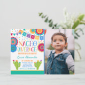 Fiesta Birthday Einladung Nacho durchschnittliches (Stehend Vorderseite)