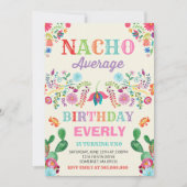 Fiesta Birthday Einladung Nacho durchschnittliches (Vorderseite)