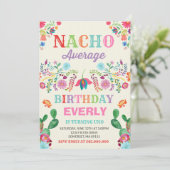 Fiesta Birthday Einladung Nacho durchschnittliches (Stehend Vorderseite)