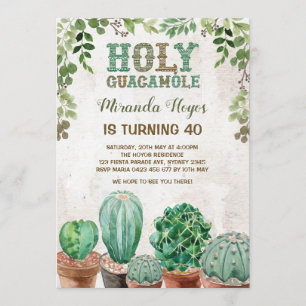 Fiesta Birthday Einladung Rustikale Kaktus Sukkule