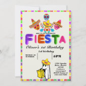 Fiesta Birthday Einladungs-Chalkboard mexikanisch Einladung (Vorderseite)