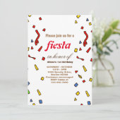 Fiesta Birthday Einladungs-Chalkboard mexikanisch Einladung (Stehend Vorderseite)