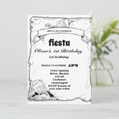 Fiesta Birthday Einladungs-Chalkboard mexikanisch Einladung (Stehend Vorderseite)