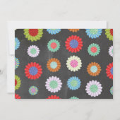 Fiesta Birthday Floral mexikanische Fans hell Einladung (Rückseite)